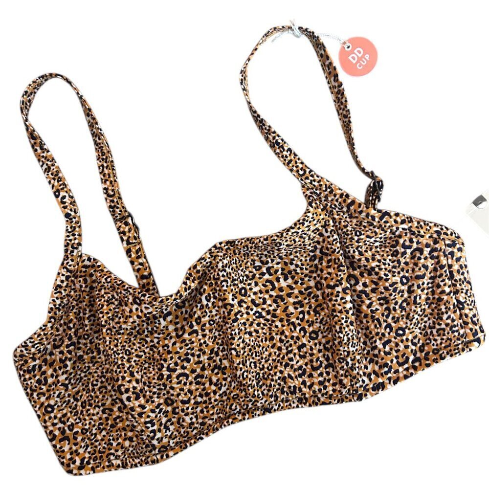 NWT SEAFOLLY ANTHROPOLOGIE SPIRIT ANIMAL BRALETTE BIKINI TOP Size 14 DD NEW - Picture 2 of 13